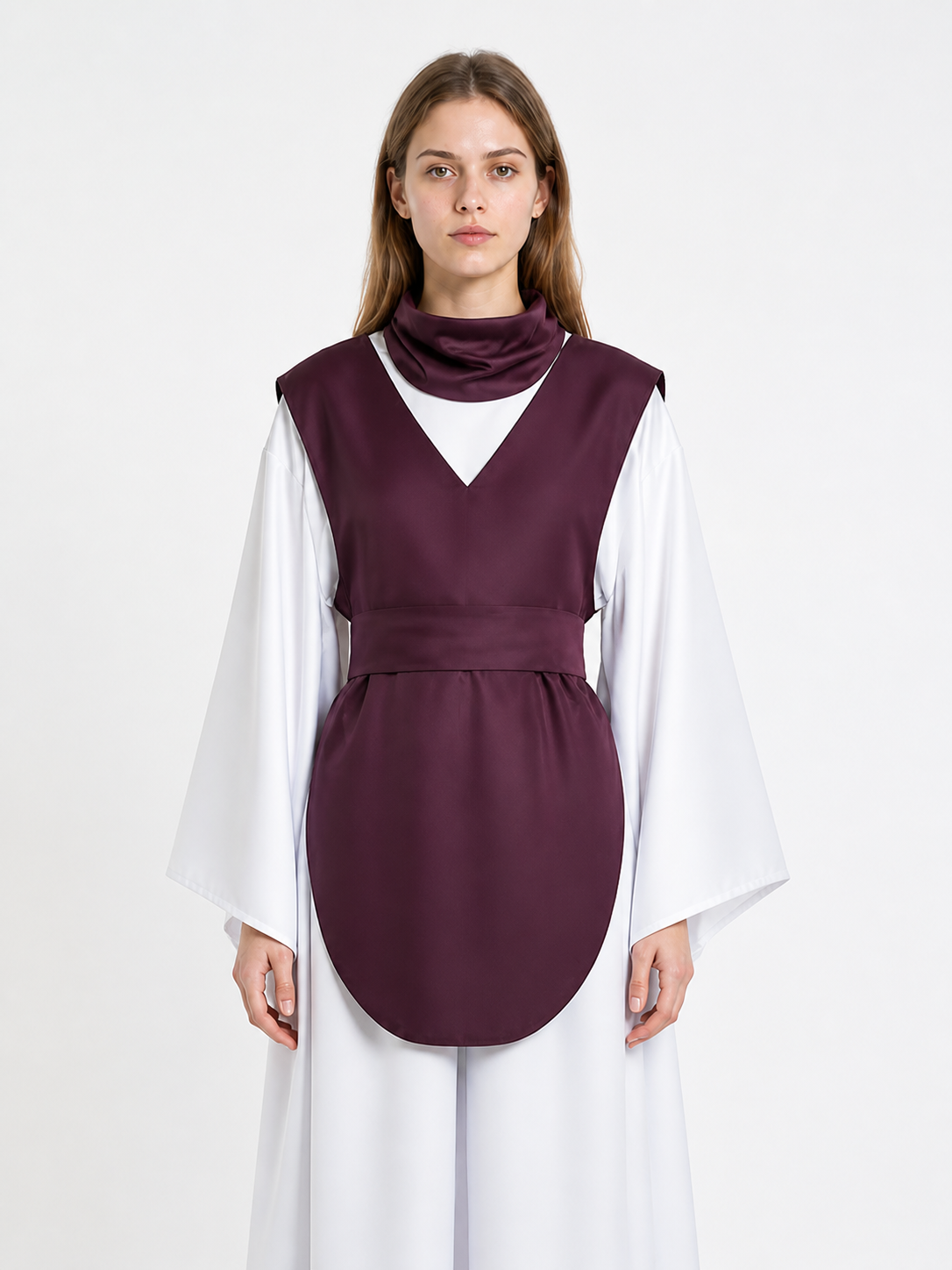 Wizard Costume with Wide Sleeves, Burgundy and White Costumes detail 3