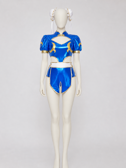 Chun-Li Street Fighter Cosplay Costume with Accessories Costume Accessories detail 3
