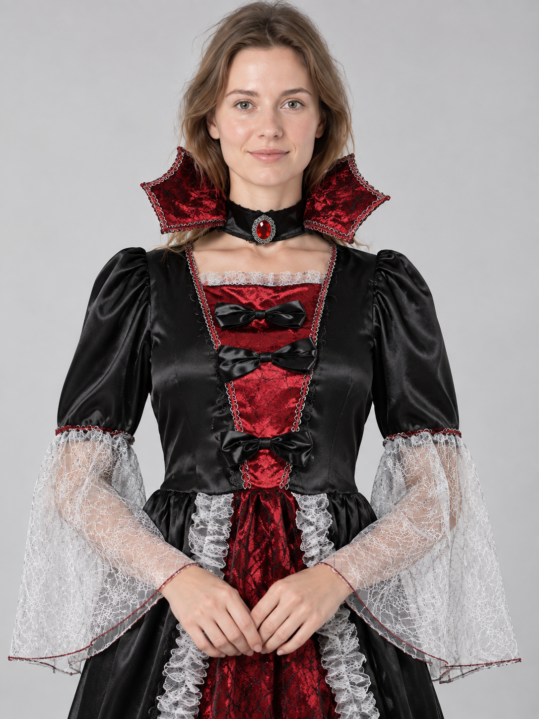 Halloween Carnival Costume with Dress and Collar