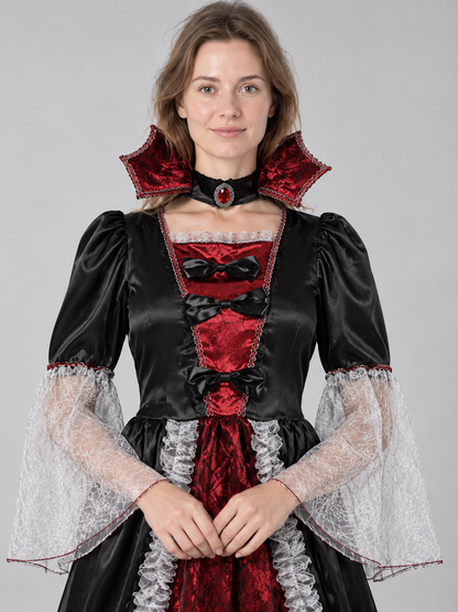 Halloween Carnival Costume with Dress and Collar