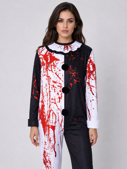 Blood-Splatter Clown Costume for Halloween