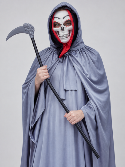 Reaper Carnival Costume with Cape, Hood, and Mask