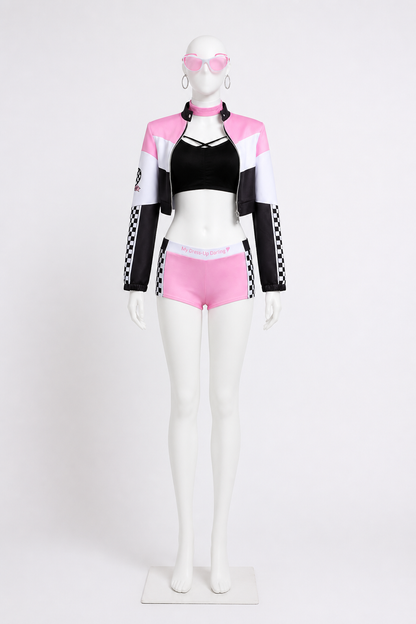 Anime cosplay costume with a jacket and plaid shorts Costumes detail 3