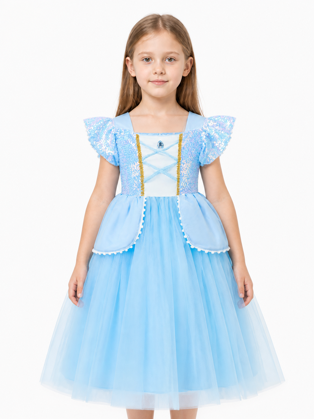 Blue Glitter Halloween Dress Costume Dresses detail 3