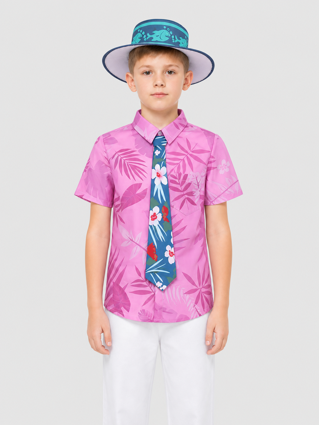 Nick Cosplay Costume: Shirt, Pants, Tie, Hat Costume Headwear detail 2