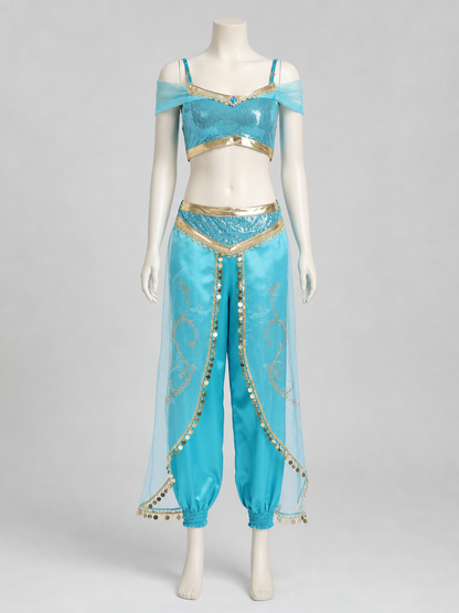 Themed Costume with Sequins and Harem Pants