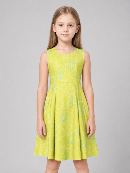 Inside Out 2 Cosplay Dress with Flared Skirt