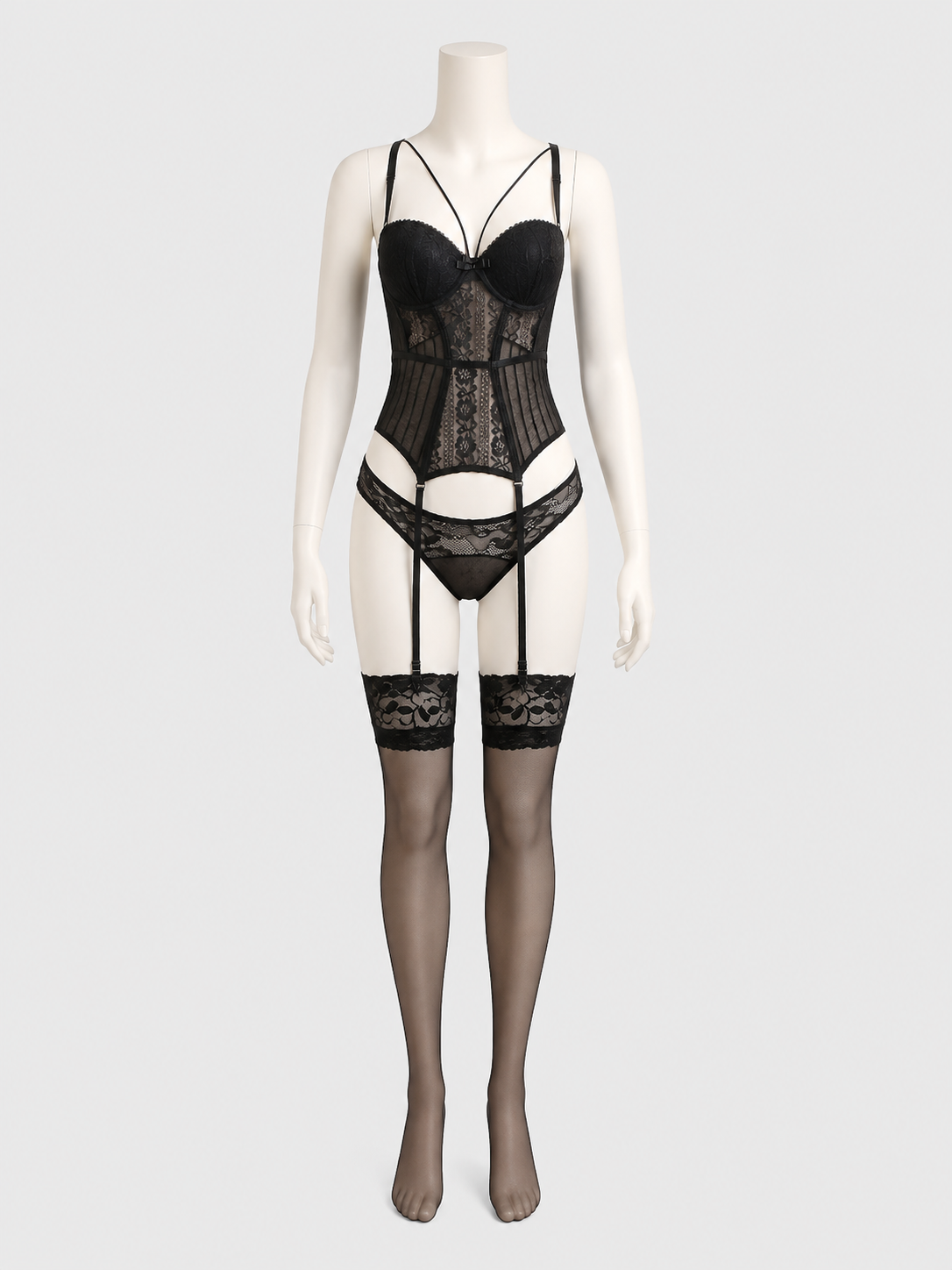 Sexy Lace Shaping Bodysuit with Straps product detail 2