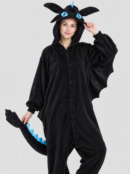 Dragon Hooded Kigurumi Pajama with Horns