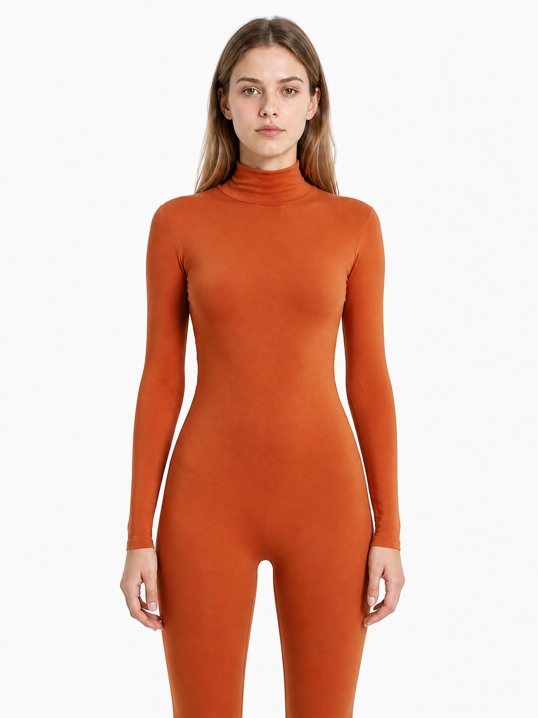 Jumpsuit with a High Collar and Covered Hands and Feet