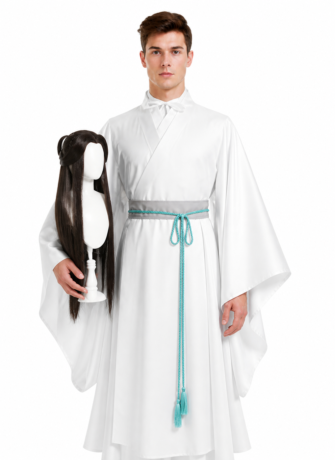Xie Lian Cosplay Costume with Wig and Belt Costume Wigs detail 3