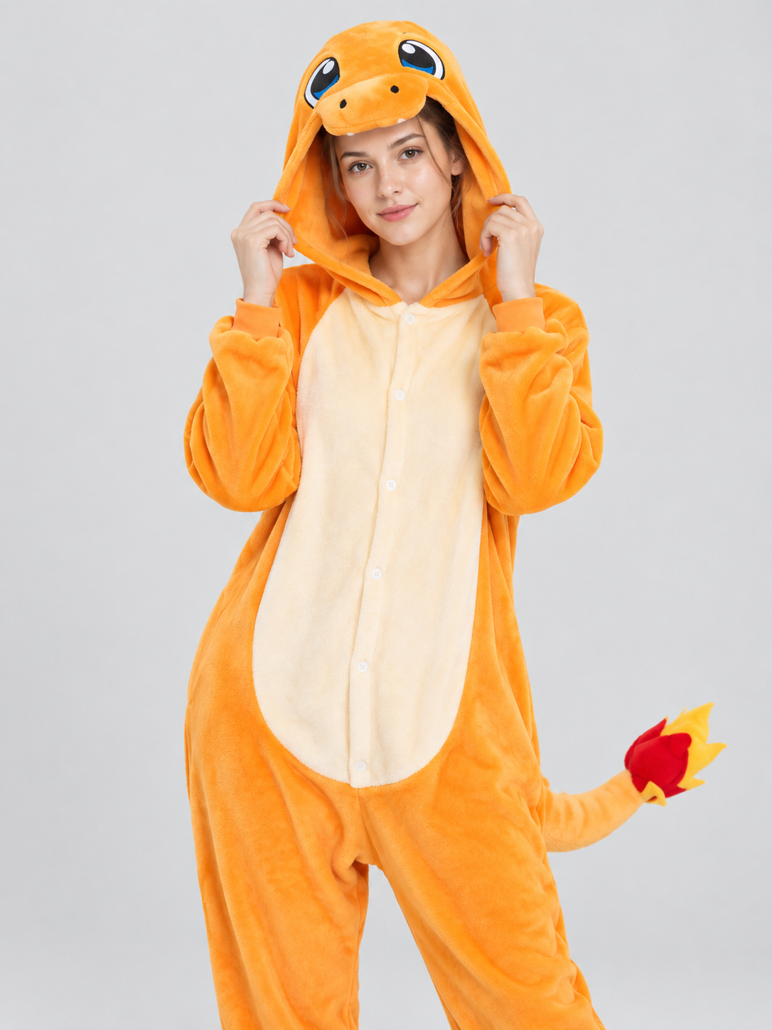 Dinosaur Face Hooded Kigurumi Jumpsuit