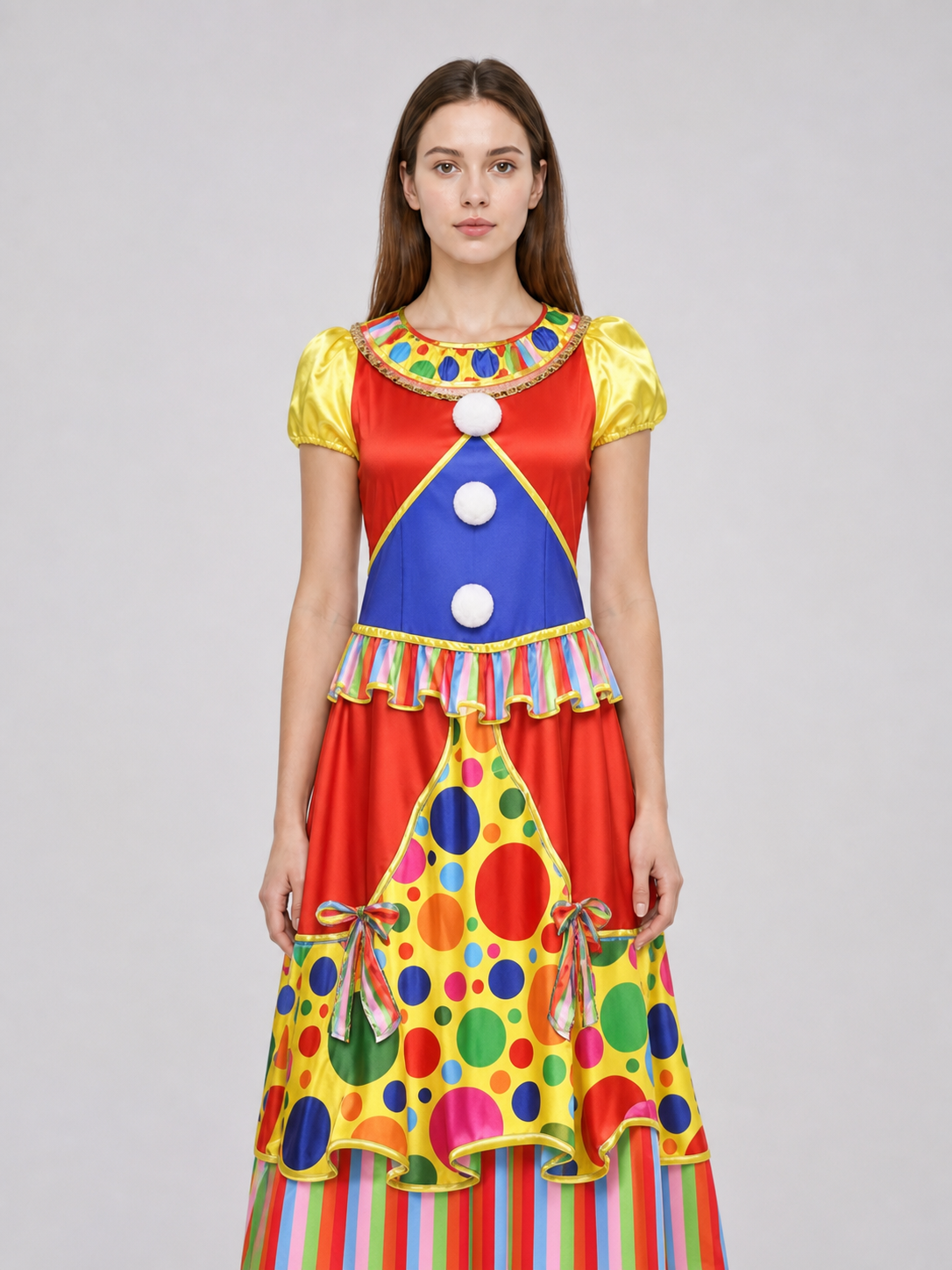 Clown Costume Dress for Parties and Stage Performances