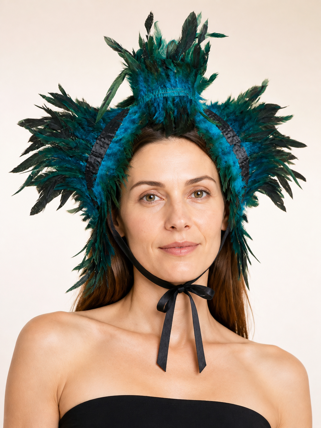 Feathered Carnival Headband for Halloween Costume Headwear detail 2