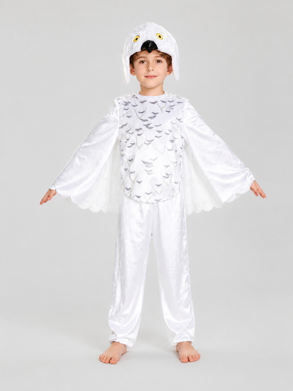Owl Jumpsuit with Wings, White Cosplay Costume Costumes detail 3