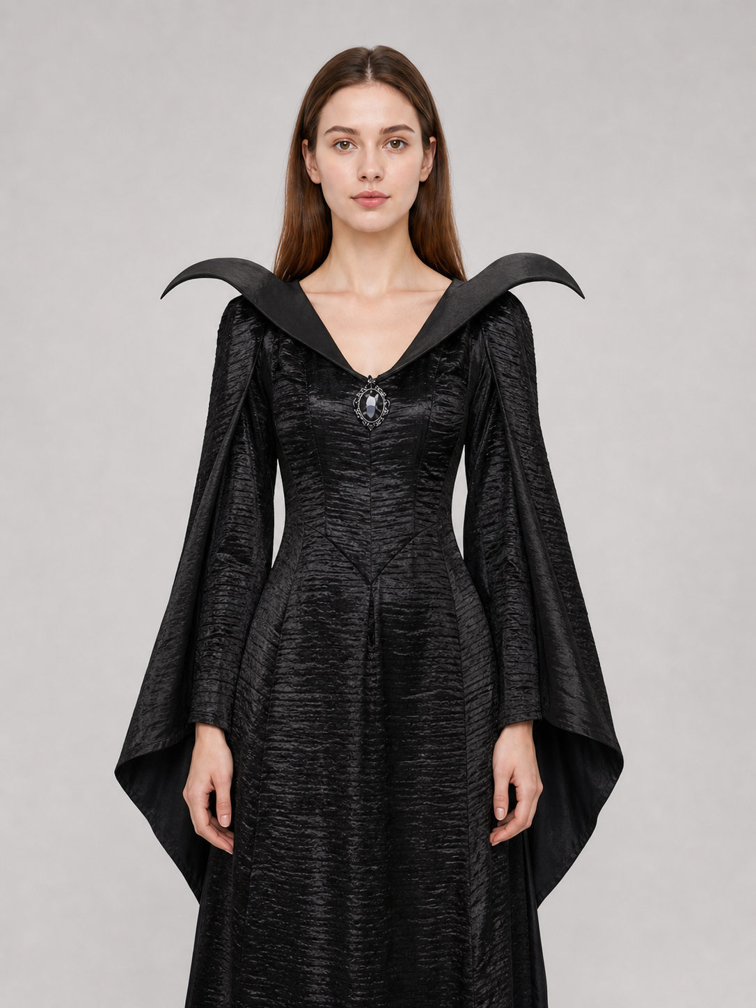 Witch Costume with Skirt and Wide Sleeves