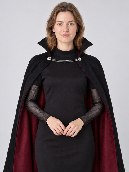 Vampire-Style Costume with Dress, Cape, and Leggings