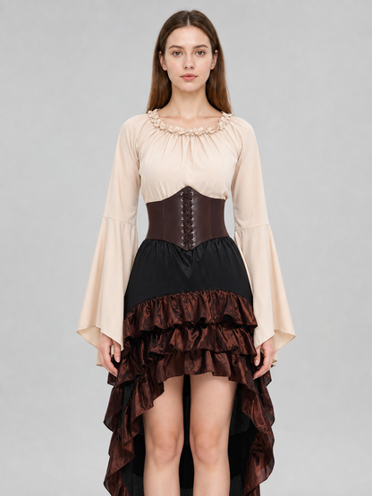 Steampunk Costume Dress with Ruffles