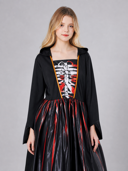 Vampire Cosplay Costume: Hooded Dress