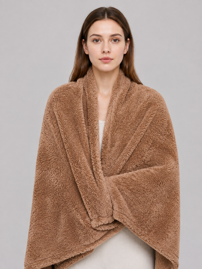 Reversible Pet Blanket, Coffee Brown Wearable Blankets detail 2