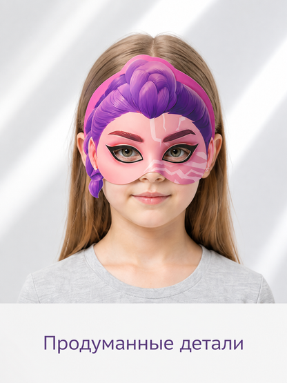 Anime-Style Carnival Mask for Halloween and Cosplay upper body view