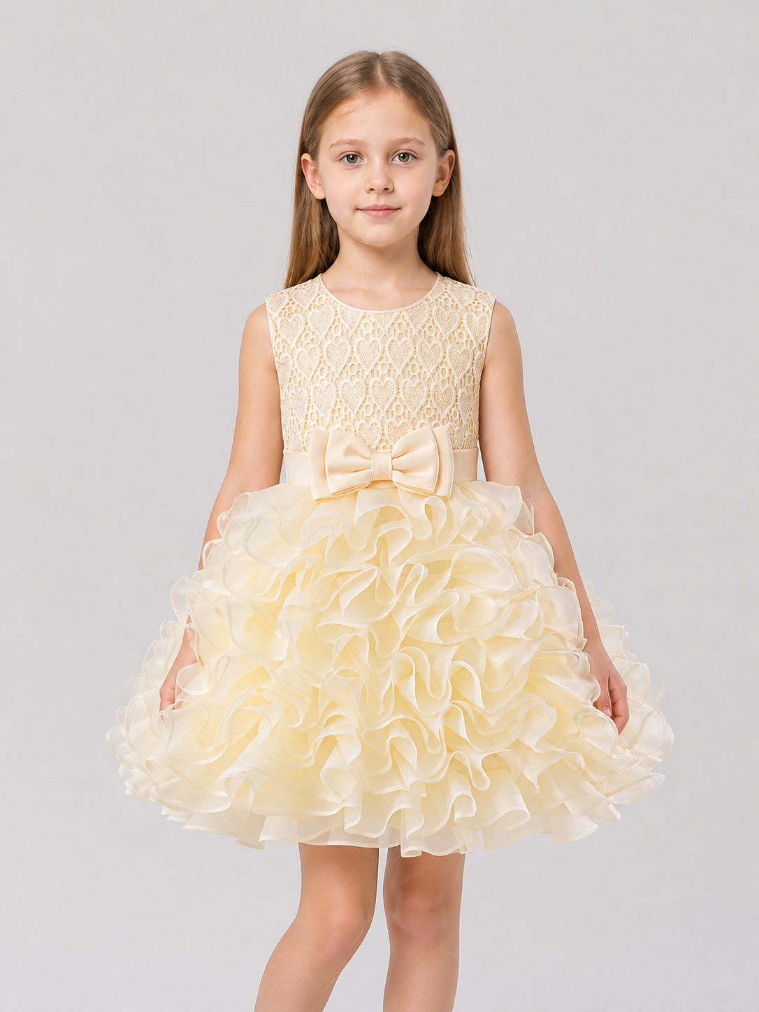 Girls' Dressy Lace Dress with a Full Skirt Costume Dresses detail 3