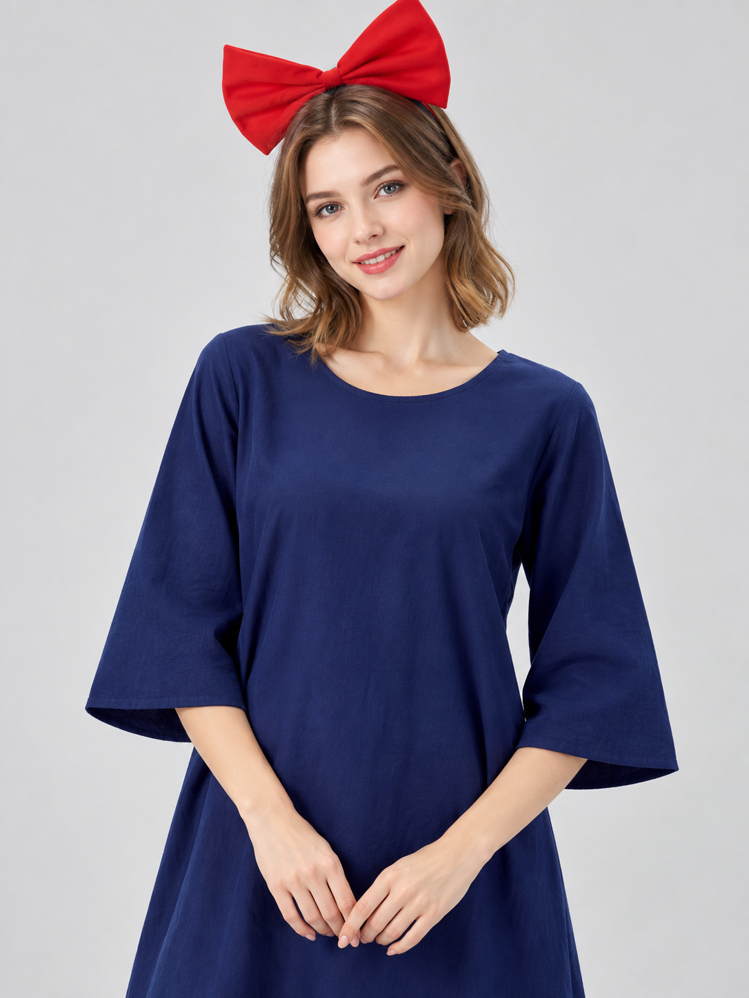 Vampire Costume: Dark Blue Dress and Headband