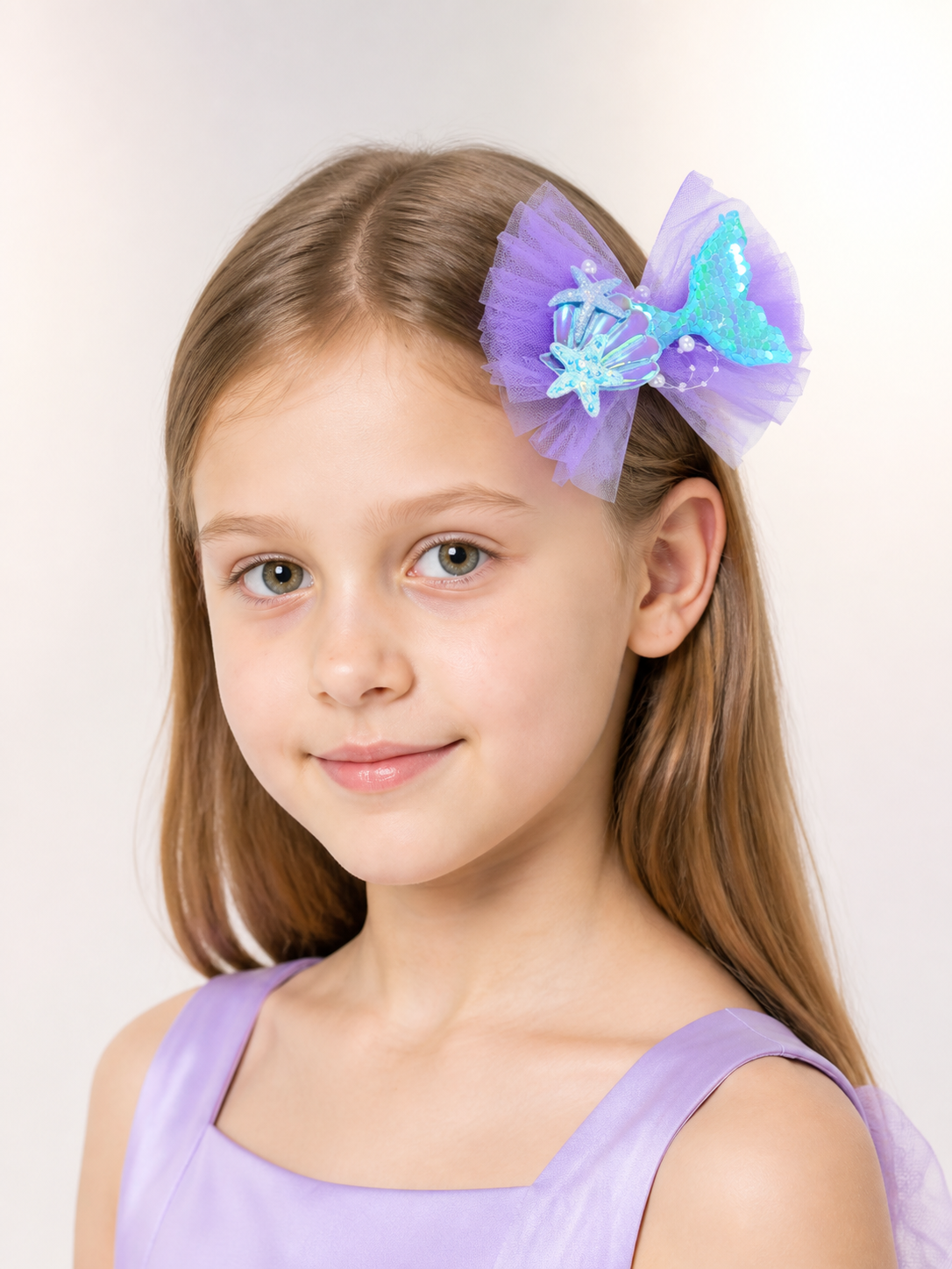 Mermaid Bow Carnival Headpiece for Halloween Costume Headwear detail 2