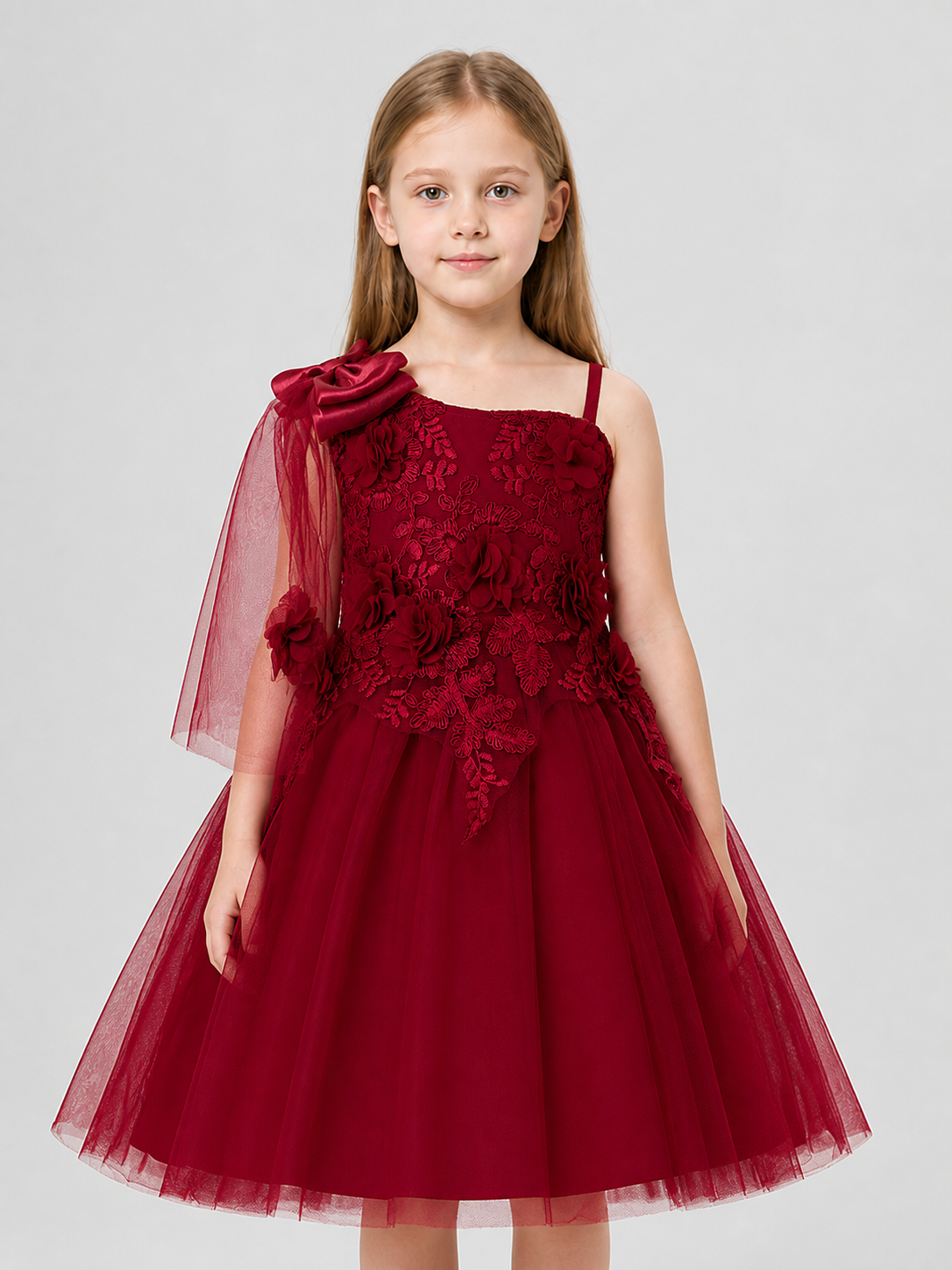 Full Party Dress with Tulle Cape Costume Dresses detail 3