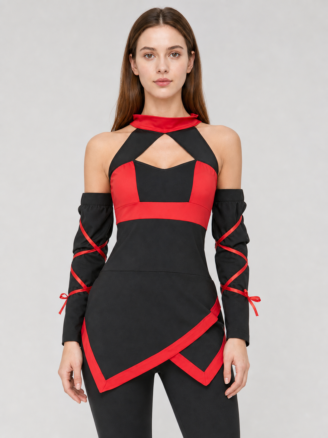 Naruto Ninja Costume, Black and Red Jumpsuit Costumes detail