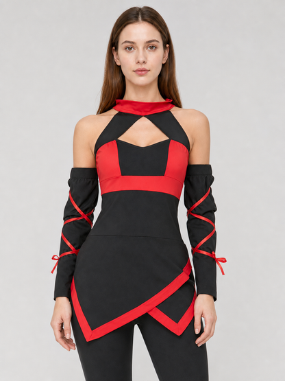 Naruto Ninja Costume, Black and Red Jumpsuit Costumes detail