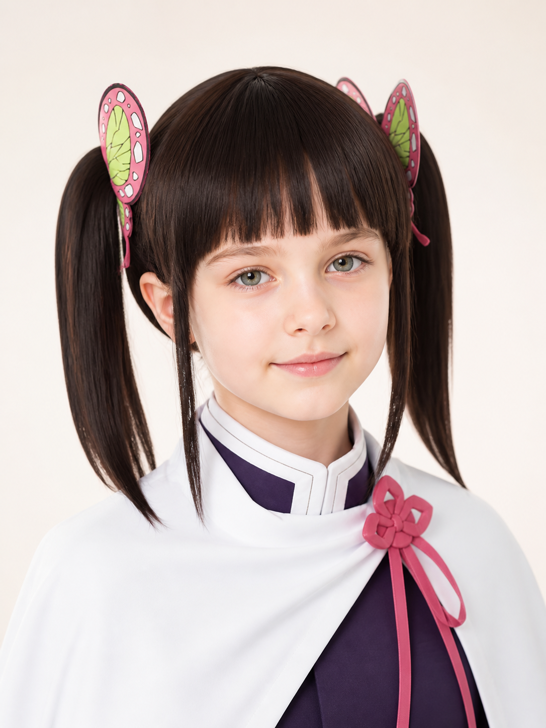 Black Long Kanao Tsuyuri Anime Cosplay Wig Costume Wigs detail 2