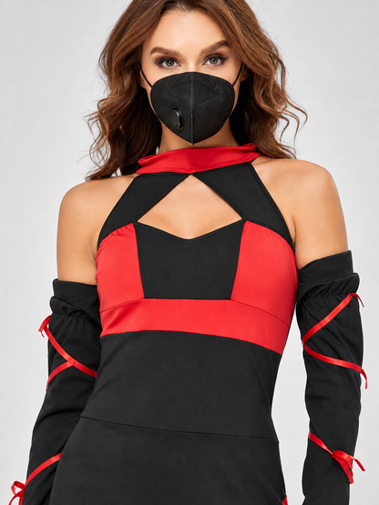 Naruto Ninja Costume: Black and Red Jumpsuit
