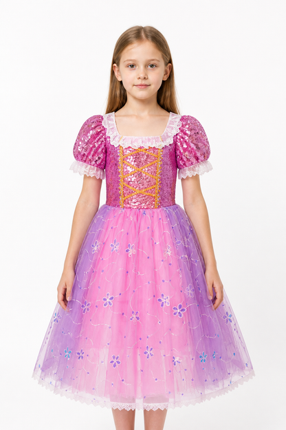 Puffy Layered Princess Dress with Sequins Costume Dresses detail 3