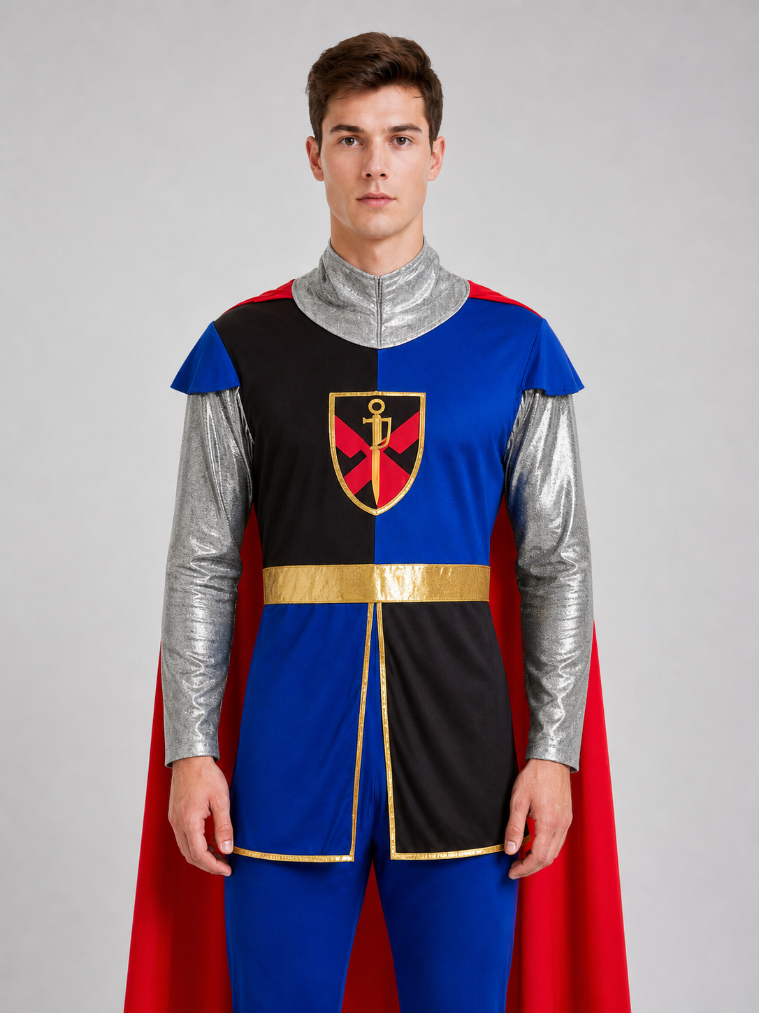 Crusader Cosplay Costume with Hood and Cloak