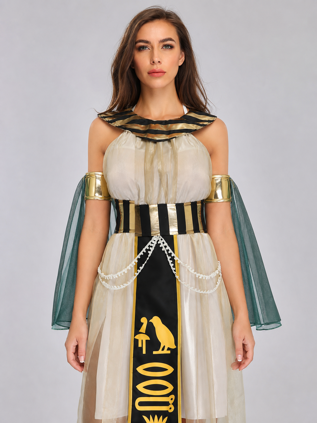 Egyptian Costume with Cape, Belt, and Arm Cuffs