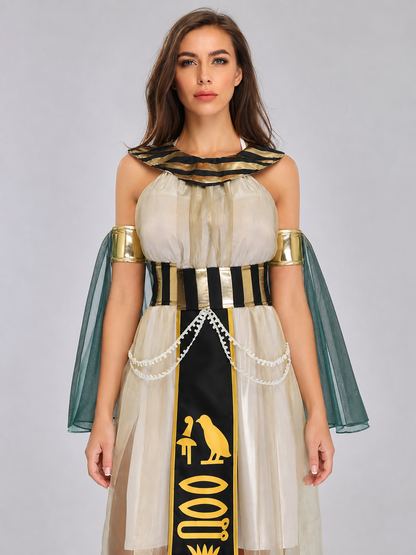 Egyptian Costume with Cape, Belt, and Arm Cuffs