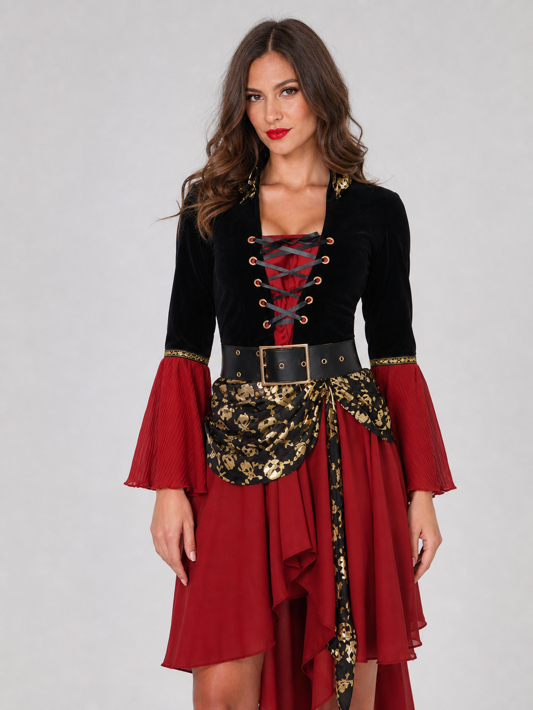 Pirate Costume with Gold Decor