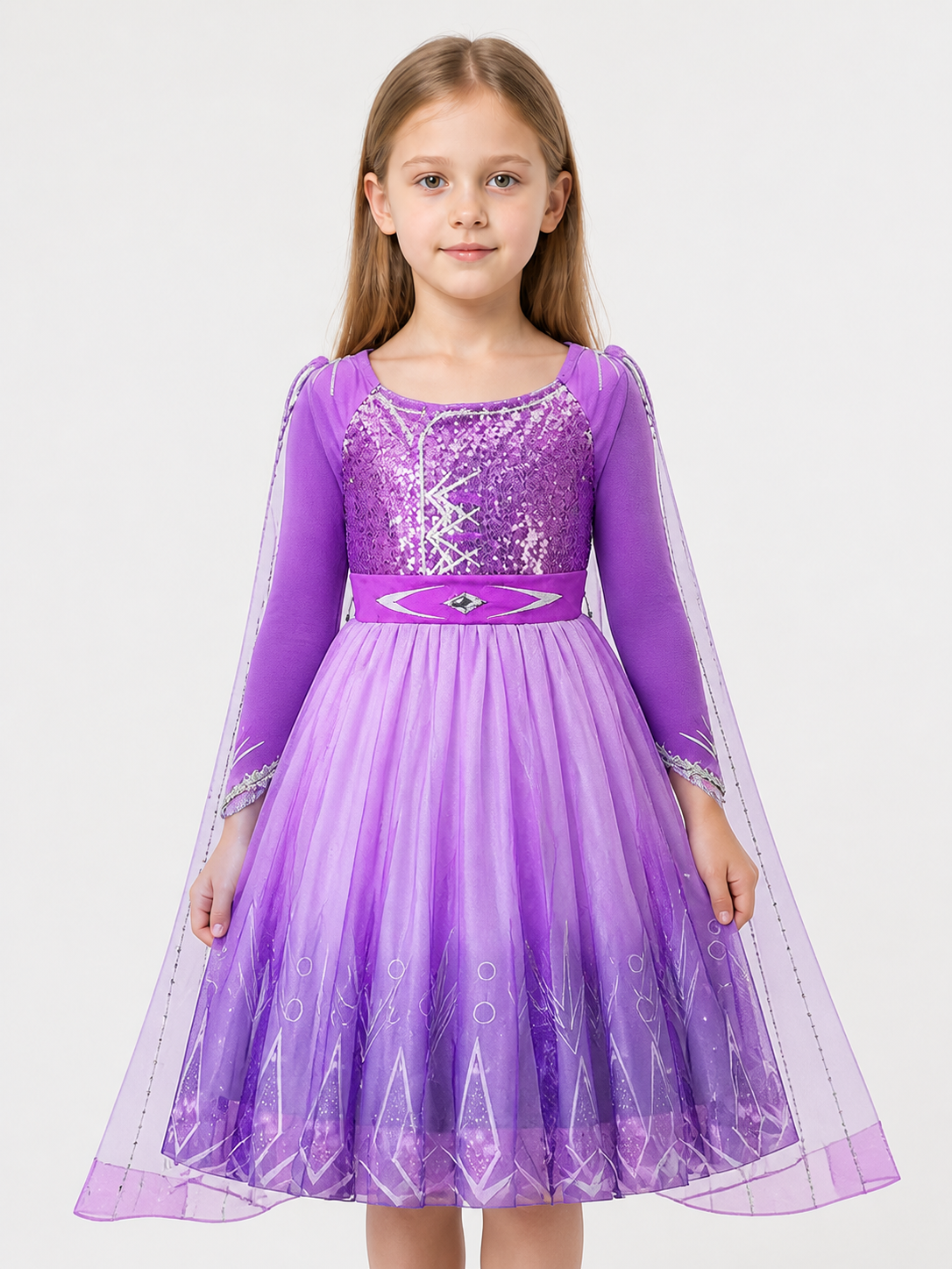 Snow Queen Costume Dress for Halloween and Cosplay Costume Dresses detail 2