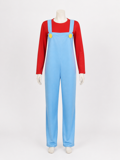 Mario Mascot Costume with Oversized Head for Performances