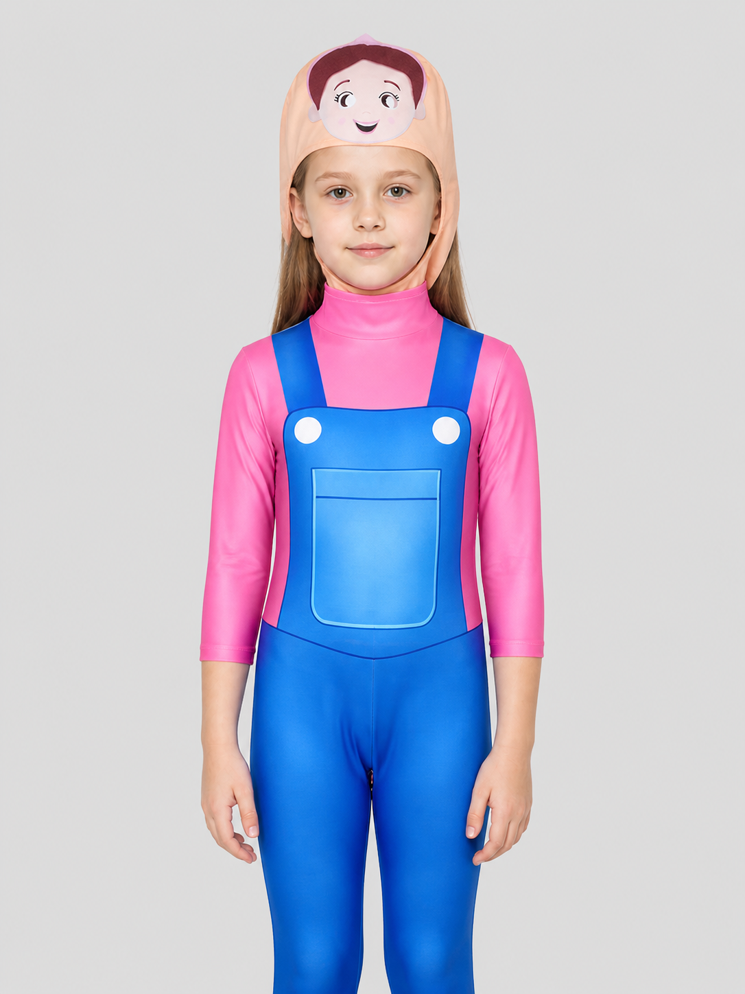 Ms. Rachel Cosplay Costume, Pink and Blue Jumpsuit Costumes detail 3