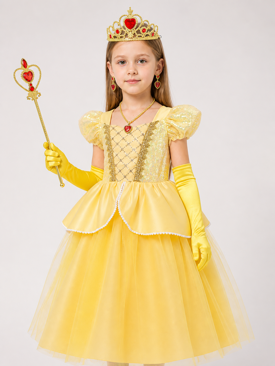 Yellow Princess Costume for Halloween Costumes detail 2
