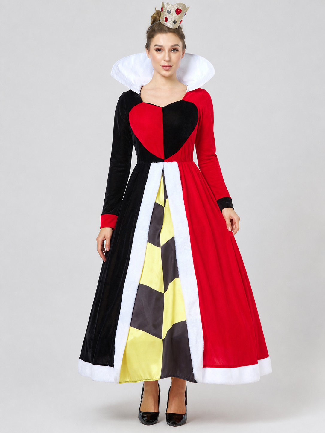 Red Queen Dress for Halloween, M-XL Costume Dresses detail 3