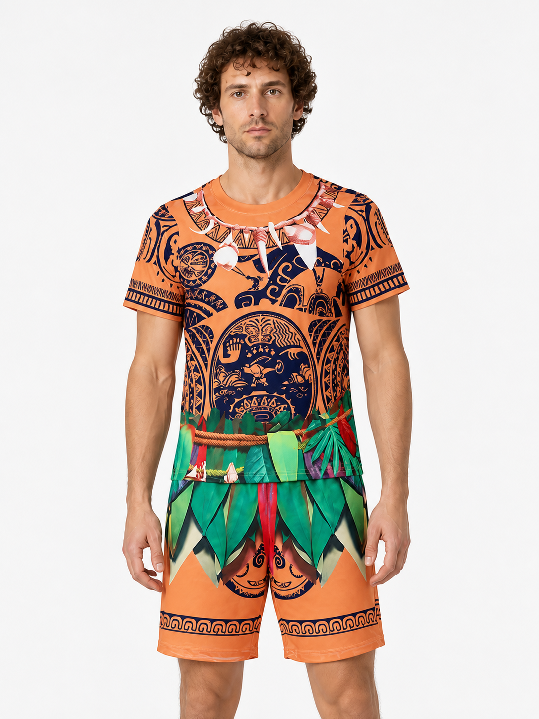 Kids' Moana Maui Costume, T-Shirt and Shorts Costumes detail 3