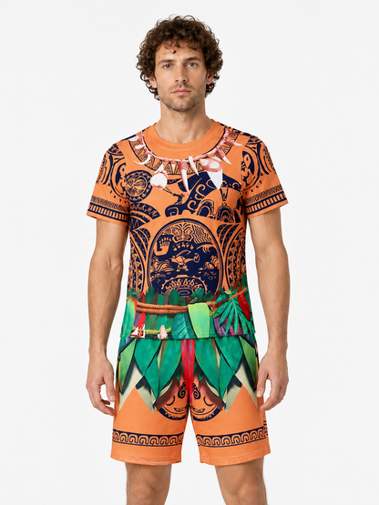 Kids' Moana Maui Costume, T-Shirt and Shorts Costumes detail 3