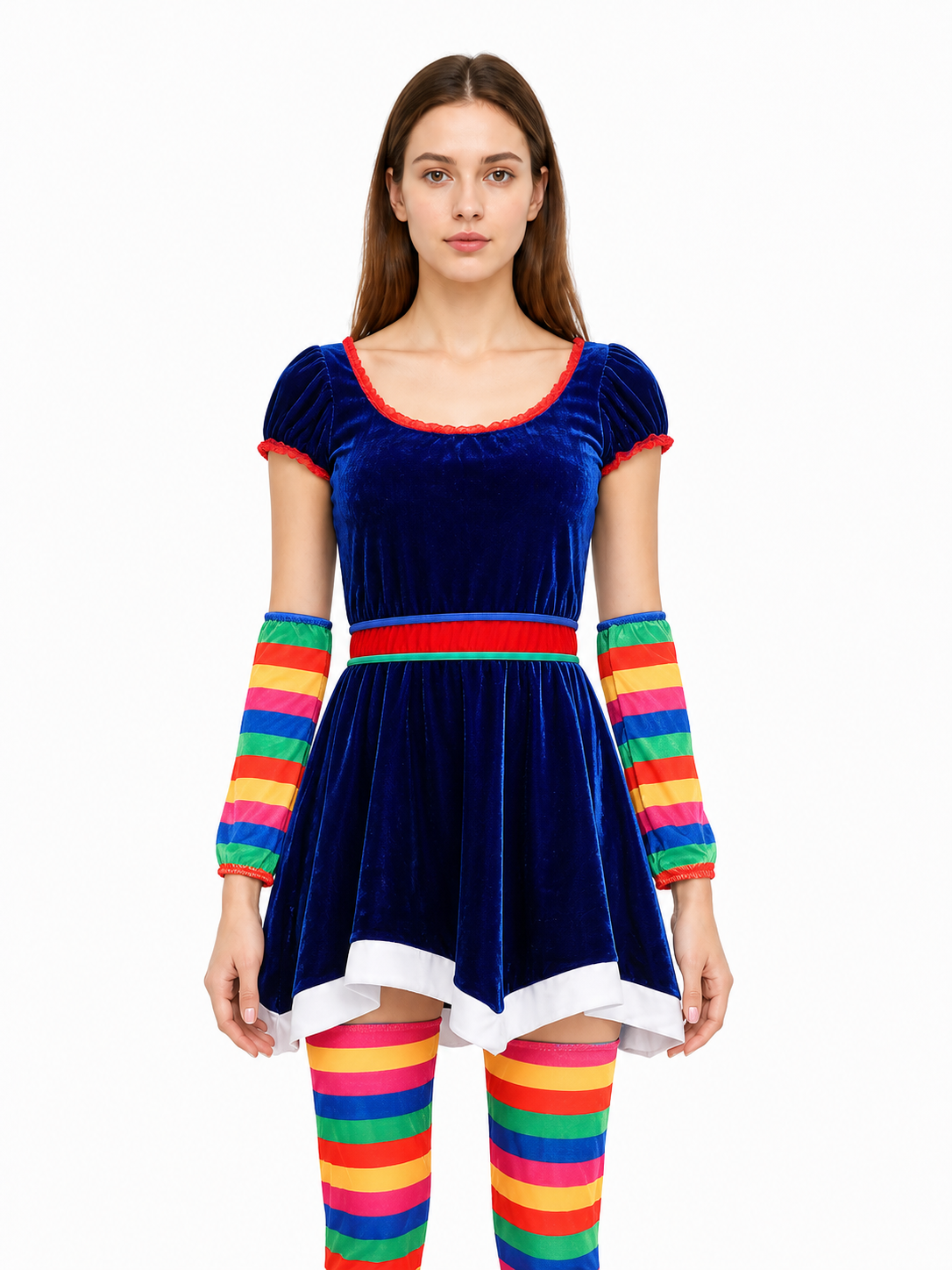 Stage Costume Dress with Rainbow Stripes Costume Dresses detail 3