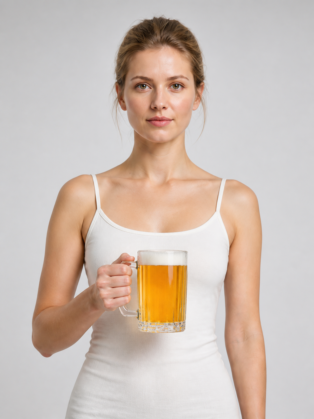 Cylindrical Beer Glass with Handle and Thick Bottom product detail 3