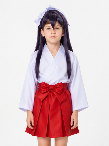 Iori Utahime Cosplay Costume with Wig and Bow Costume Wigs detail 3