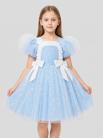 Princess Dress for Girls with a Full Skirt and Bow Costume Dresses detail 3