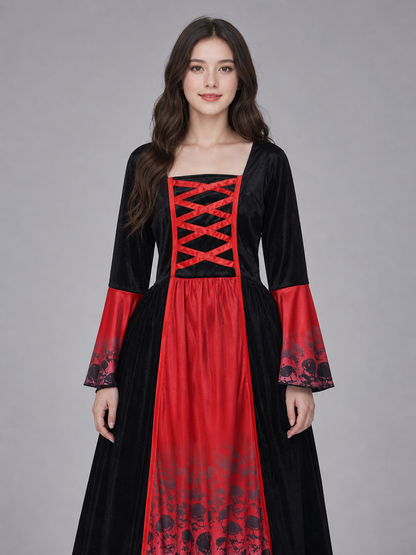 Hooded vampire costume dress, gothic look